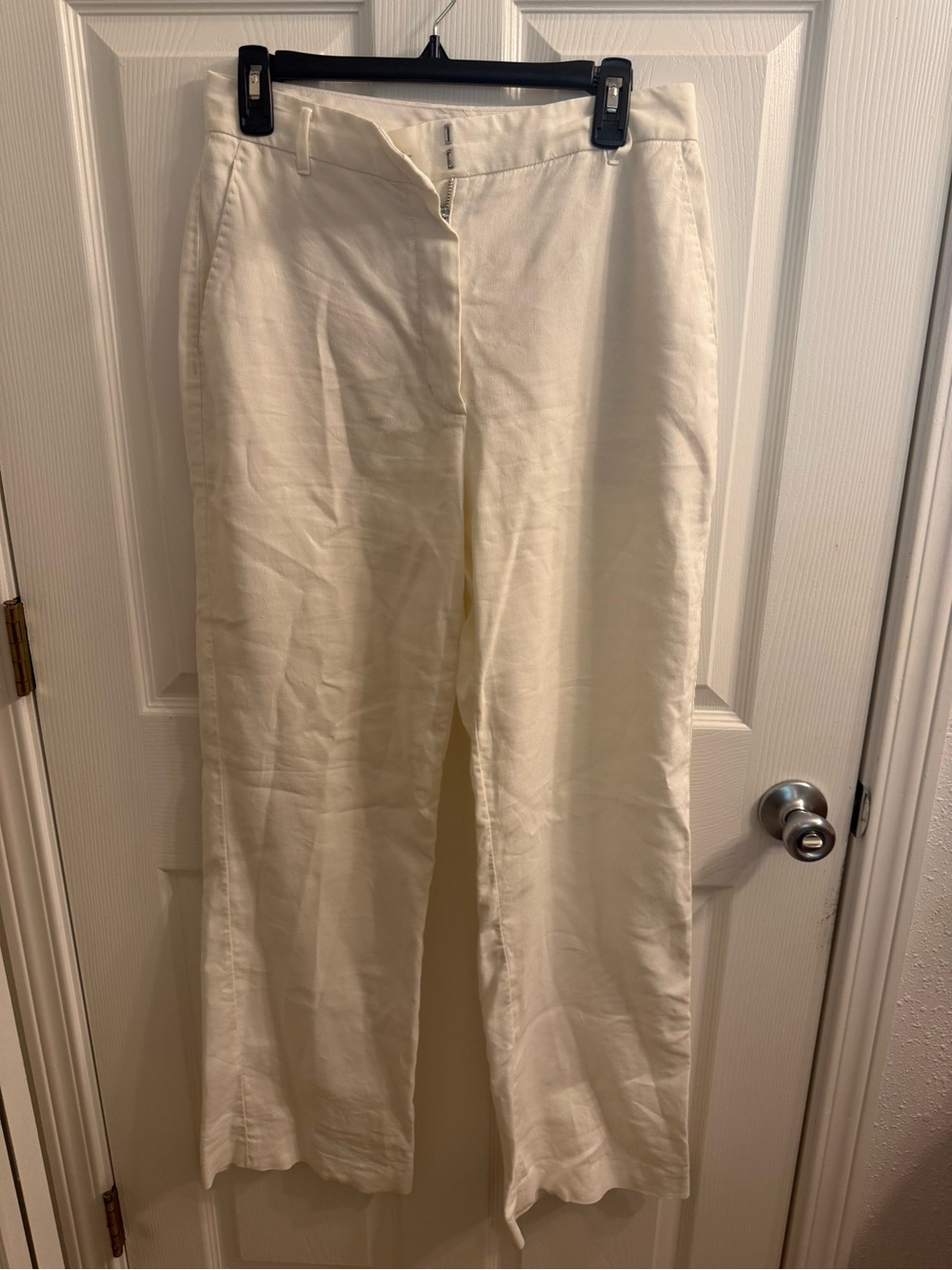 Aritzia Effortless Wide-Leg Linen Pants in Light Birch Size 8
